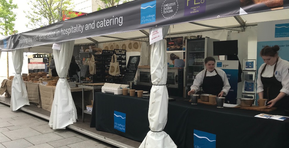City College Plymouth stand at Flavour Fest 2018